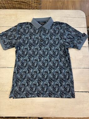 Bad Birdie Blue Camo Polo